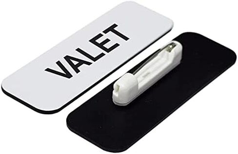 Valet 1 x 3" Name Tag, Brushed Silver (3 Pack) in Kuwait