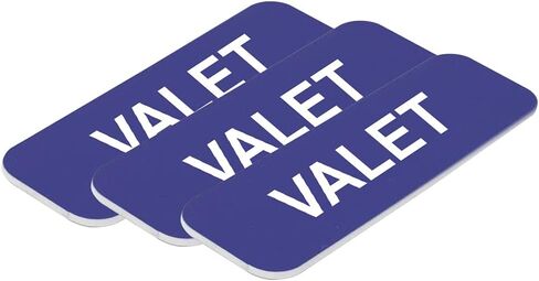 Valet 1 x 3" Name Tag, Brushed Silver (3 Pack) in Kuwait