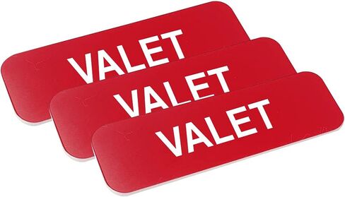 Valet 1 x 3" Name Tag, Brushed Silver (3 Pack) in Kuwait