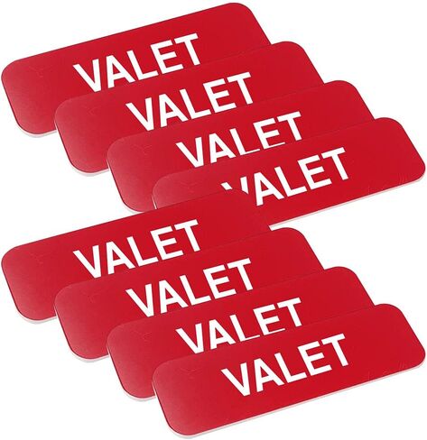 Valet 1 x 3" Name Tag, Brushed Silver (3 Pack) in Kuwait