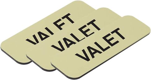 Valet 1 x 3" Name Tag, Brushed Silver (3 Pack) in Kuwait