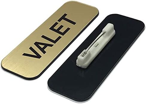Valet 1 x 3" Name Tag, Brushed Silver (3 Pack) in Kuwait