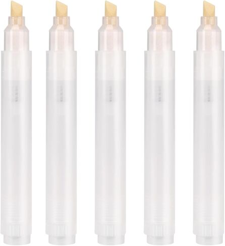 5 Pack Refillable Acrylic Paint Markers 7mm Bold Tips - Clear Watercolor Brush Pens for Acrylic Permanent Paint Empty Markers for Watercolor Painting, Doodling, and DIY Art in Saudi Arabia