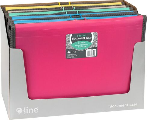 C-Line Extra Large Poly Document Case, Letter Size, 500-Sheet Capacity, 1 Case, Color May Vary (58350) in Saudi Arabia