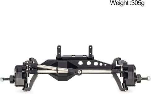 1/10 RC Portal Axles Set with BTA SOA Servo Mount CNC Aluminum One Piece Construction Offset Front Rear Completes Axle Set for Axial Capra 1.9 UTB LCG Cheater Rig 4WS DIY Upgrades (Black) in Saudi Arabia