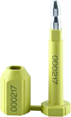 Amarine Made Bolt Seal (100) ختم الشحن مع طباعة ترقيم تدريجي لحاويات البضائع ومقطورات الشاحنات، وأختام حاويات البضائع باللون الأصفر (100) in Kuwait