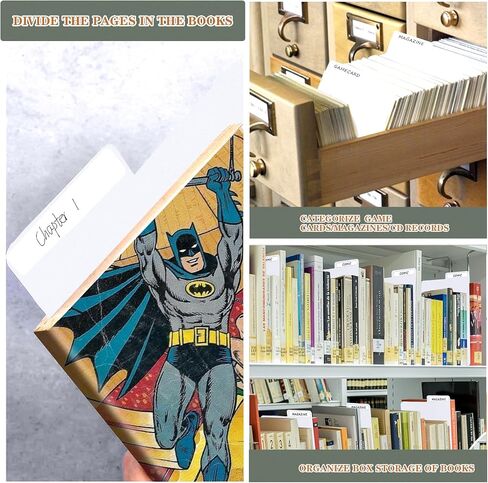 50 Pieces Comic Book Dividers with Tabs,Patient Divider Cards,Card Dividers Comic Book Boards for Storage Boxes 11.22 X 7.24 Inche in Kuwait
