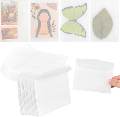 Framendino, 200 Pack Glassine Envelopes Mini Lotto Lottery Ticket Holders Seed Envelope Holder for Wedding Guest in Saudi Arabia