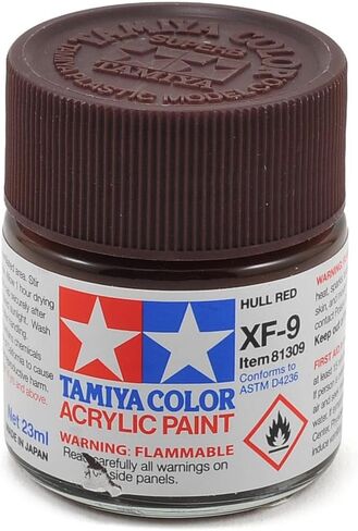 Tamiya Acrylic XF9 Hull Red 23ml Bottle in Saudi Arabia