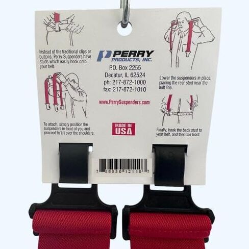 Perry Hook-On Belt Suspenders Big N Tall - The Original - 2"W x 54"L in Saudi Arabia