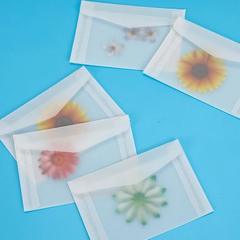 50Pcs White Flat Self-Seal Medium Glassine Paper Cello Bags, Glassine Envelopes 7x10cm / 3.9 x 2.7 Inches, Clear Translucent Mini Envelopes for Stamps, Seeds, Lottery Tickets, Coin Collecting in Saudi Arabia