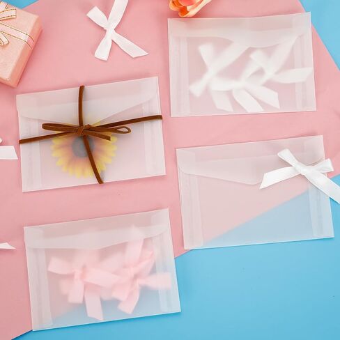 50Pcs White Flat Self-Seal Medium Glassine Paper Cello Bags, Glassine Envelopes 7x10cm / 3.9 x 2.7 Inches, Clear Translucent Mini Envelopes for Stamps, Seeds, Lottery Tickets, Coin Collecting in Saudi Arabia