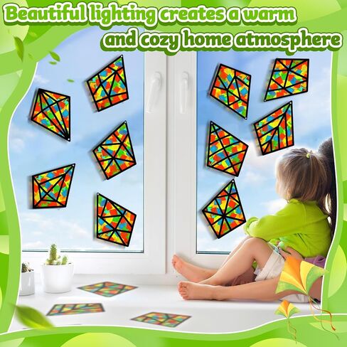 30 Sets Thanksgiving Suncatcher Craft Kit DIY Pumpkin Window Stained Glass Effect Paper Halloween Home School Classroom Decoration Pumpkin Art Craft Creative Activity Project Kid Gift Favor in Saudi Arabia
