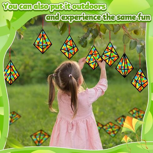 30 Sets Thanksgiving Suncatcher Craft Kit DIY Pumpkin Window Stained Glass Effect Paper Halloween Home School Classroom Decoration Pumpkin Art Craft Creative Activity Project Kid Gift Favor in Saudi Arabia