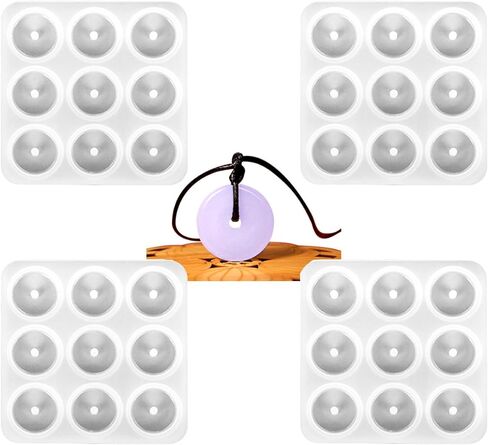 3pcs قلب الراتينج القالب لعلاج حرفة DIY ، القلب القلب من السيليكون لقلادة سلسلة المفاتيح ، قلادة راتنج الايبوكسي على شكل القلب لخرز قلادة المجوهر in Kuwait