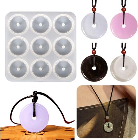 3pcs قلب الراتينج القالب لعلاج حرفة DIY ، القلب القلب من السيليكون لقلادة سلسلة المفاتيح ، قلادة راتنج الايبوكسي على شكل القلب لخرز قلادة المجوهر in Kuwait