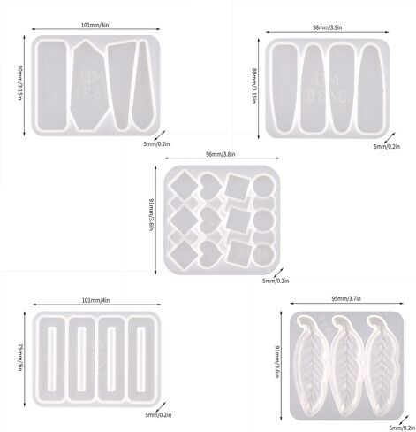 3pcs قلب الراتينج القالب لعلاج حرفة DIY ، القلب القلب من السيليكون لقلادة سلسلة المفاتيح ، قلادة راتنج الايبوكسي على شكل القلب لخرز قلادة المجوهر in Kuwait