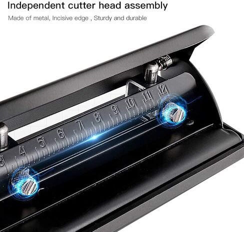 Akozon 3 Hole Adjustable Heavy-Duty Hole Punch, Black, Minimalist Style, Punctures Up to 10 Sheets, Metal Body, Iron Handle in Saudi Arabia