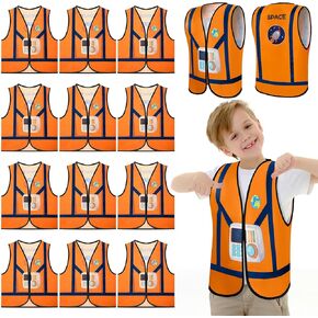 Panitay 12 Pcs Kids Community Helper Dress Up Vest Career Cosplay Cloth Toddlers Occupation Role Play Costume Supplies in Kuwait