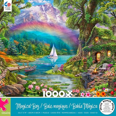 Ceaco - 1000 Piece Jigsaw Puzzle - Steve Sundram - Magical Bay - Relaxing and Fun Activity for Adults in Saudi Arabia