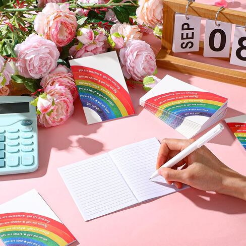 Motivational Notebooks Bulk Mini Positive Affirmations Journals Mini Composition Notebook Inspirational Mental Health Notepad for College School Students Teacher Employee(25 Pcs,Feeling) in Saudi Arabia