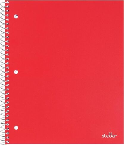 Office Depot® Brand Stellar Poly Notebook, 8-1/2" x 11",1 Subject, College Ruled, 80 Sheets, Assorted Colors, Pack Of 8 in Saudi Arabia