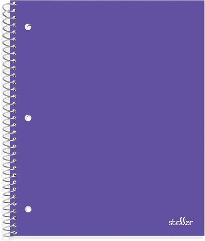 Office Depot® Brand Stellar Poly Notebook, 8-1/2" x 11",1 Subject, College Ruled, 80 Sheets, Assorted Colors, Pack Of 8 in Saudi Arabia