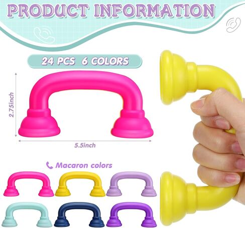 Shappy Bulk Whisper Reading Phones 24 Pcs Whisper Auditory Feedback Phone Classroom Manipulative Hear Myself Sound Speech Therapy Tool for Kids Accelerate Reading Fluency Pronunciation(Morandi Color) in Saudi Arabia