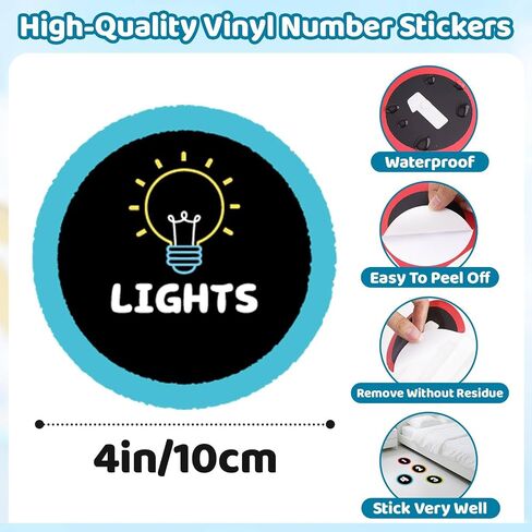 anwyll line up spots for floor floor 36pcs 4 '' 'number for classroom vinyl up floor dot floor ropoors spots spots scal for back to school dick stchoch preschool (white & color) in Saudi Arabia