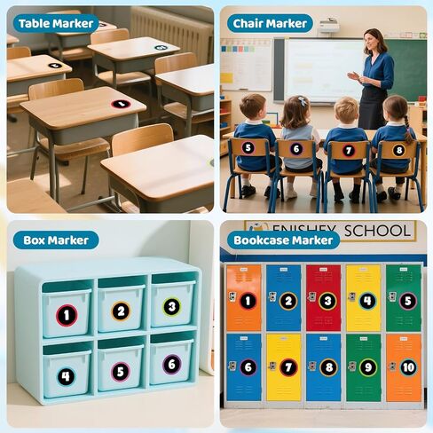 anwyll line up spots for floor floor 36pcs 4 '' 'number for classroom vinyl up floor dot floor ropoors spots spots scal for back to school dick stchoch preschool (white & color) in Saudi Arabia