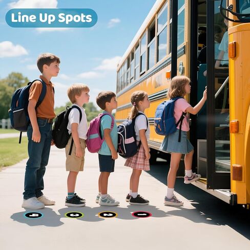 anwyll line up spots for floor floor 36pcs 4 '' 'number for classroom vinyl up floor dot floor ropoors spots spots scal for back to school dick stchoch preschool (white & color) in Saudi Arabia