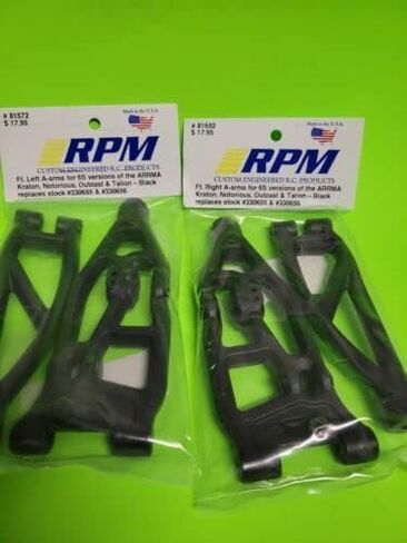 Generic RPM 81602 81572 مجموعة كاملة من الأسلحة الأمامية الأمامية اليمنى اليمنى A-Arms Arrma 6S (V5 & Exb) Outcast Kraton Talion Fireteam يشمل Cycagolandrc قسيمة استبدال 330655 330656 in Saudi Arabia