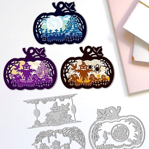 Halloween Cute Ghost Cutting Dies for Card Making Die Carbon Steel Stencil Embossing Template for Halloween Cards Scrapbooking Paper Album Invitation Decor in Saudi Arabia