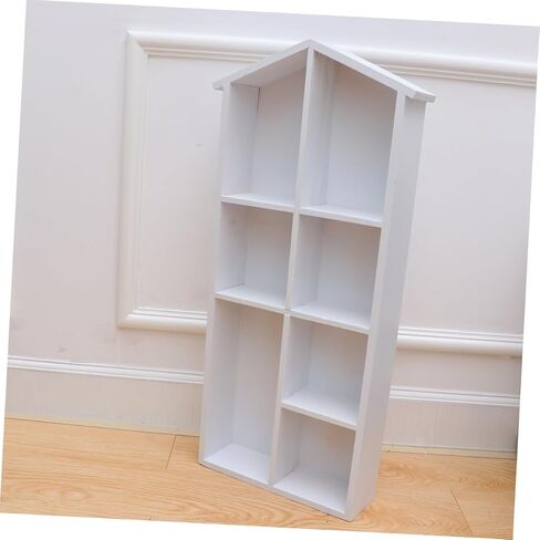 PRETYZOOM Wall Book Stand Retro Bookshelf for Storage Wall Storage Rack Solid Wood Bookshelf Decorative Book Rack for Home in Saudi Arabia