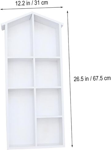 PRETYZOOM Wall Book Stand Retro Bookshelf for Storage Wall Storage Rack Solid Wood Bookshelf Decorative Book Rack for Home in Saudi Arabia