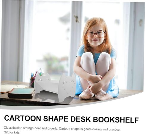 Gadpiparty Multi-Function Boys and Girls Desktop Bookshelf Organizer Small Book Storage Rack Non-Slip Base Compact Book Holder for Home Office and Children's Room in Saudi Arabia