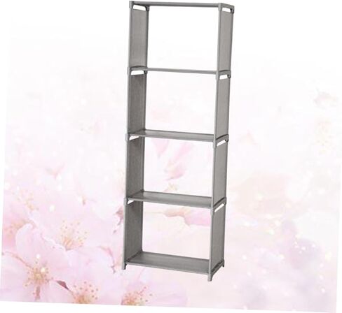 Magiclulu Wooden Wooden Wooden Wooden Rack Rack 5 مستويات التصميم PP القوي والنسيج غير المنسوج لغرفة المعيشة والمطبخ للكتب والمجلات in Saudi Arabia