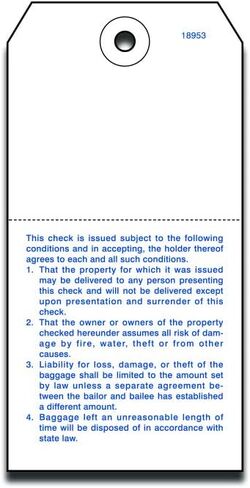 Hotel Luggage Claim Tag with String, Serial Numbering, and Perforated Claim Ticket – Blank White Disposable Bag Tags for Hotel and Motel Bag Storage (Set of 1000) in Saudi Arabia
