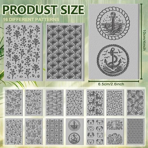 CHGCRAFT 16 Sheets 16 Styles Retro Lace Polymer Clay Texture Mat Mandala Tree Modeling Pattern Pad Bohemian Texture Sheets for Polymer Clay Making Earrings Jewerly Tools, 4×2.6 inch in Saudi Arabia