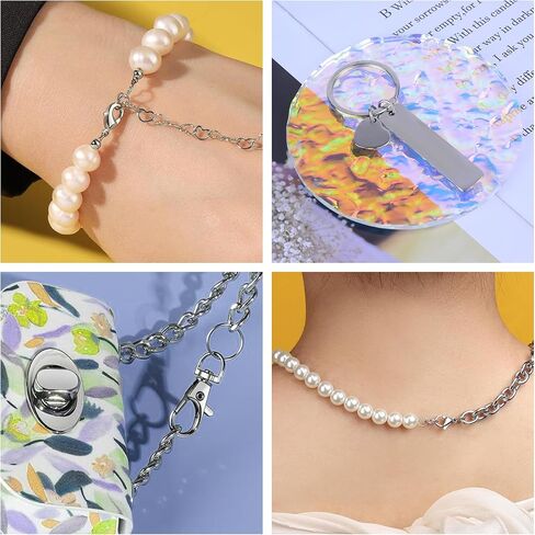 579pcs مجموعة مفاتيح مجموعة مجموعة ، لوازم السلسلة الرئيسية ، بما في ذلك مقطع سلسلة المفاتيح ، حلقات المفاتيح ، مشابك مخلب جراد البحر ، حلقات القفز ، سلسلة الموسع ، كماشة لصنع السلسلة الرئيسية وصنع المجوهرات (الفضة) in Saudi Arabia