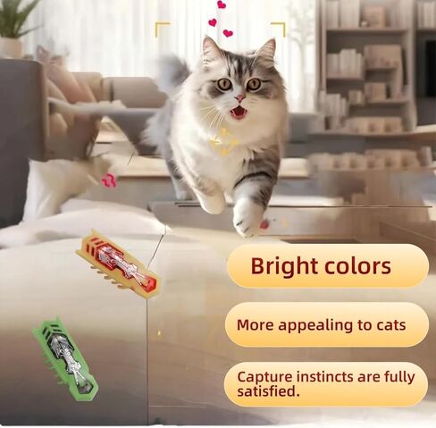 ألعاب CAT التفاعلية ، 2pcs الخنفساء المتحرك الكهربائي ، بيتل الروبوت الكهربائي المصغر. لعبة تفاعلية كهربائية مضحكة ، تعمل البطارية in Kuwait