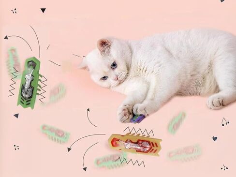 ألعاب CAT التفاعلية ، 2pcs الخنفساء المتحرك الكهربائي ، بيتل الروبوت الكهربائي المصغر. لعبة تفاعلية كهربائية مضحكة ، تعمل البطارية in Kuwait