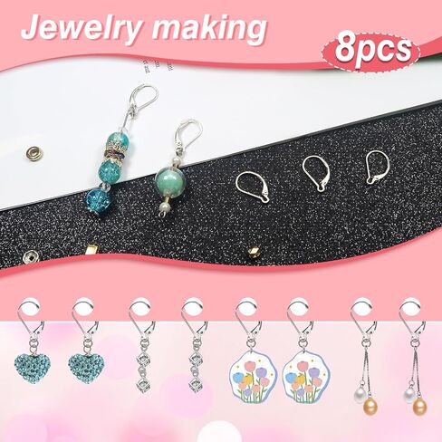 TOAOB 8pcs 925 Sterling Silver Leverback Earring Hooks 10x16mm Hypoallergenic Gold Interchangeable Dangle Ear Wires Clip Earring Connector for Jewelry Making in Saudi Arabia