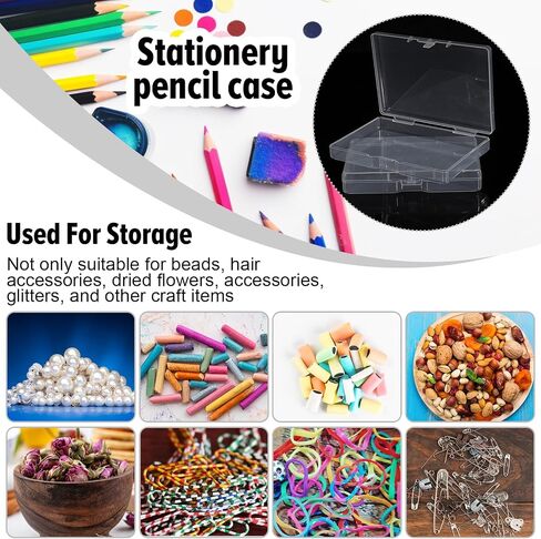 Wanmu 4pcs Mini Plastic Beads Beads Beads Contoring Containers ، حاويات تخزين بلاستيكية صغيرة مع أغطية مفصلية ، صناديق مستطيلات صافية لجمع العناصر الصغيرة ، والخرز ، والمجوهرات ، وبطاقات العمل (صغيرة) in Saudi Arabia