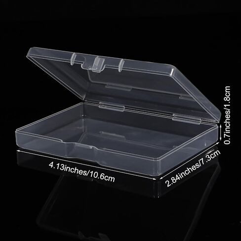 Wanmu 4pcs Mini Plastic Beads Beads Beads Contoring Containers ، حاويات تخزين بلاستيكية صغيرة مع أغطية مفصلية ، صناديق مستطيلات صافية لجمع العناصر الصغيرة ، والخرز ، والمجوهرات ، وبطاقات العمل (صغيرة) in Saudi Arabia