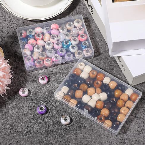 Wanmu 4pcs Mini Plastic Beads Beads Beads Contoring Containers ، حاويات تخزين بلاستيكية صغيرة مع أغطية مفصلية ، صناديق مستطيلات صافية لجمع العناصر الصغيرة ، والخرز ، والمجوهرات ، وبطاقات العمل (صغيرة) in Saudi Arabia