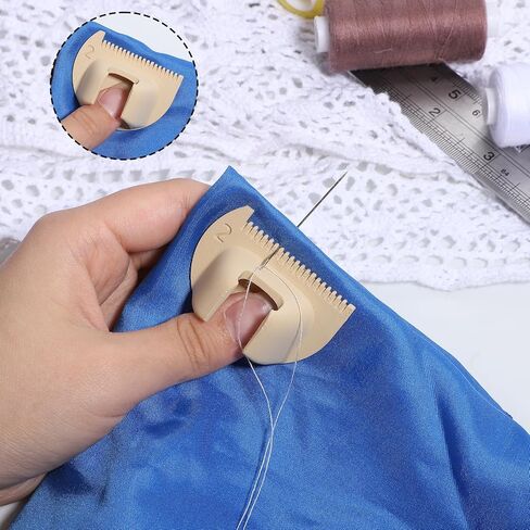 3 PCS حافة غرزة المقياس والخياطة ، مقياس الإبرة القياس أداة قياس ميني غرزة الإبهام الدليل 2/3/4MM إبرة حاكم خياطة الحاكم طقم للمبتدئين وكبار السن (براون) in Kuwait