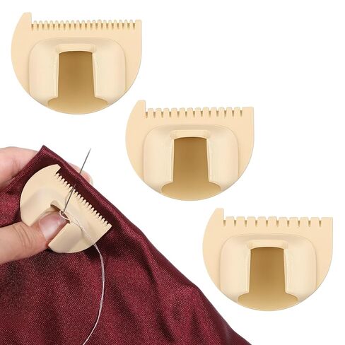 3 PCS حافة غرزة المقياس والخياطة ، مقياس الإبرة القياس أداة قياس ميني غرزة الإبهام الدليل 2/3/4MM إبرة حاكم خياطة الحاكم طقم للمبتدئين وكبار السن (براون) in Kuwait