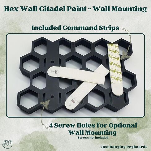 حامل وعاء الطلاء الحائط-متوافق مع أواني الطلاء في القلعة-رف تخزين Hobby Craft for Miniature ، و Warhammer Model Painting-منظم لتوفير الفضاء-مصنوع في الولايات المتحدة الأمريكية (2) in Kuwait