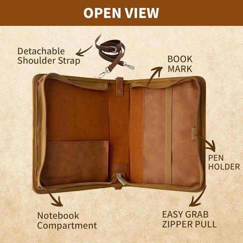 Bible Cover,Bible Cover Case for Women,Men&Children with Detachable Shoulder Strap,Handle for Bible and Other Book Accessories,Christian Art Gifts,PU Leather, Church Bag,Green in Kuwait